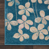 Nourison Tranquil TRA04 Machine Made Power-loomed No Border Indoor Only Contemporary  Rug Turquoise, Turquoise Blue 100% Polypropylene 99446484956