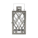 Christopher Knight Home® - Noble House - Ashuelot Outdoor 14" Modern Stainless Steel Lantern