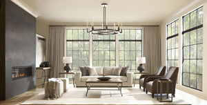 Bernhardt Bernhardt Tribeca Wire-Brushed Oak Accent Table With Textured Steel Supports And Lower Shelf Storage 333123