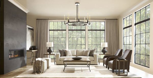 Bernhardt Bernhardt Tribeca Console Table — Wire‑Brushed Aurum Oak Top & Sculptural Barlow Steel Legs, 54" 333911