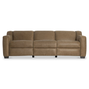 Bernhardt Bernhardt Flynn Power Leather Sofa With Hidden Controls, Pop-Up Headrest & Lift Footrest, Modern Club Style 757RLO