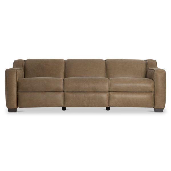 Bernhardt Bernhardt Flynn Power Leather Sofa With Hidden Controls, Pop-Up Headrest & Lift Footrest, Modern Club Style 757RLO