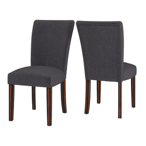Homelegance By Top-Line Harmonn Upholstered Parson Dining Chairs (Set of 2) Espresso Rubberwood