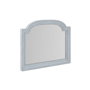 A.R.T. Furniture Summer Creek Mirror - Distressed Shutter Blue Oak Frame With Beveled Edges & Timeless Charm For Decor Blue Flakey Cathedral Oak Veneer,Parawood Solids 251122-1361