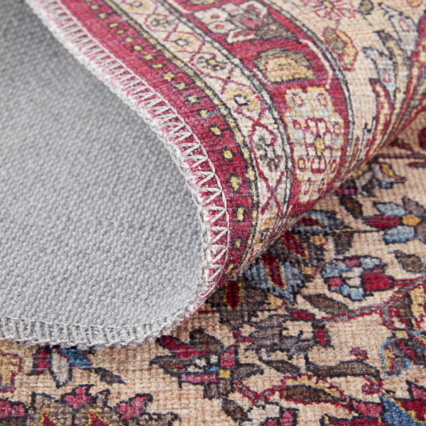 Feizy Rugs Rawlins Vintage-inspired Machine Made Polyester Oriental Rug With Intricate Patterns For Every Space Red,Tan,Pink Polyester Rln39hlfbgeivye76