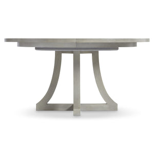Bernhardt Bernhardt Cornelia Round Dining Table With Expanding 20" Leaf, Nebbia Ash Finish, Adjustable Glides K1947