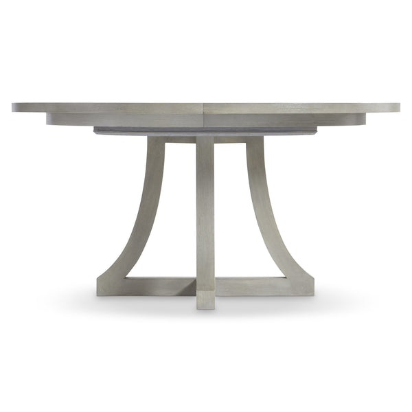 Bernhardt Bernhardt Cornelia Round Dining Table With Expanding 20" Leaf, Nebbia Ash Finish, Adjustable Glides K1947