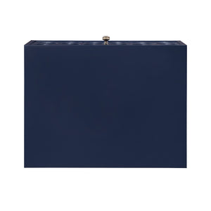 Homelegance By Top-Line Bellamy Arched Diamond Gold Metal End Table Blue Engineered Wood