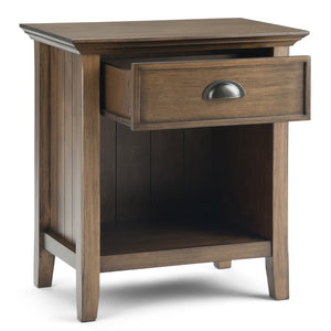 English Elm Acadian Solid Wood Nightstand with Drawer and Shelf Transitional Bedroom Side Table B136P158096