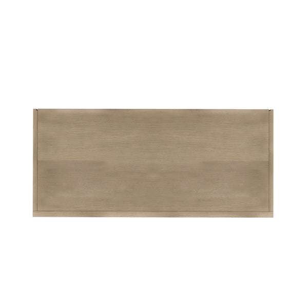 A.R.T. Furniture Garrison Bookcase - Elegant Washed Oak Storage With Adjustable Glass Shelves & Touch Dimmer Light Brown Parawood Solids With Ash Embossing,White Oak Veneers,Glass 322401-1302