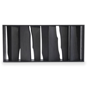 Bernhardt Bernhardt Neff Console Table In Flint Grey Suar Wood — 72" Rustic Modern Sculptural Entry Hall Table 338910