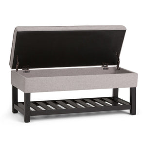 English Elm Cosmopolitan Storage Ottoman Bench - Cloud Grey, Stylish Multi-Functional Seating & Storage Solution B136P158568