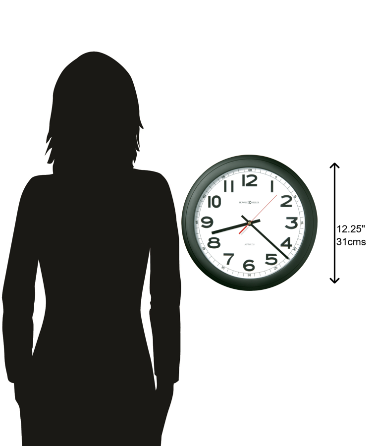 Hekman Furniture 625320 Norcross Wall Clock - Modern Matte Black Design With Quartz Movement For Any Room Decor Plastic Norcross Wall Clock 625320