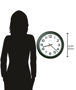 Hekman Furniture 625320 Norcross Wall Clock - Modern Matte Black Design With Quartz Movement For Any Room Decor Plastic Norcross Wall Clock 625320