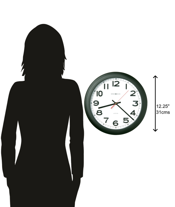 Hekman Furniture 625320 Norcross Wall Clock - Modern Matte Black Design With Quartz Movement For Any Room Decor Plastic Norcross Wall Clock 625320