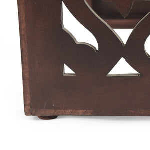 English Elm Christopher Knight Home® - End handcrafted traditional wood end table with carved detailing, mango-faux wood finish, drawer storage, 18"W 67337.00