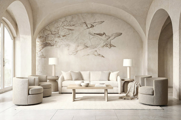 Bernhardt Bernhardt Antibes Sculptural Side Table With Rustic Oak Top & Textured Pumice Concrete Base, 22" H 350113