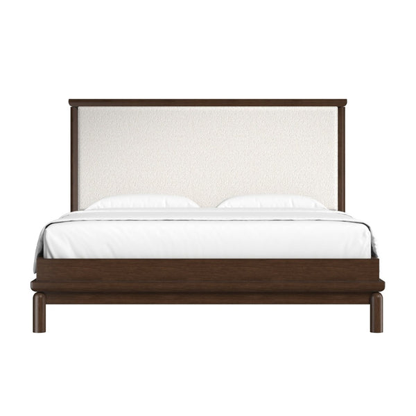 A.R.T. Furniture Verge Queen Upholstered Platform Bed - Stylish Dark Wood Frame & Plush Headboard for Comfort 337125-1960HB