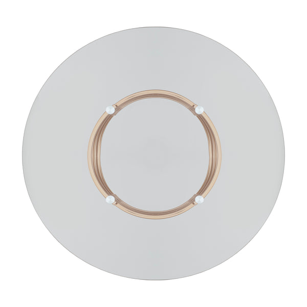 Homelegance By Top-Line Pierce Vortex Base Counter Height Dining Table Champagne Gold Metal