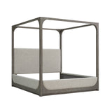 Scott Living Home Griffith California King Canopy Bed Gray with Light Wood Finish P367-BR-K6 Pulaski Furniture