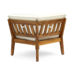 English Elm Christopher Knight Home® - Grenada 8-Seater Acacia Wood Sectional Sofa Set With Plush Cushions For Stylish Outdoor Comfort P2 N773OS00060C-GIGA