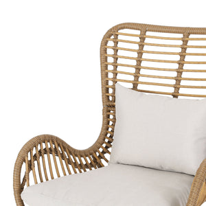 English Elm Tapscott All-weather Rattan Outdoor Accent Chairs Set of 2 with Cushions 65044.00LBRN