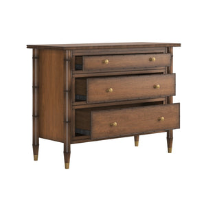 A.R.T. Furniture Harbor Bachelors Chest - Rustic Elegance with Ample Storage and Classic Brass Accents for Any Space Warm Walnut 338158-2731