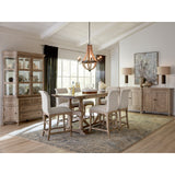 Higgins Street Gathering Trestle Table Brown with Woodland Stone Finish P349-DR-K2 Pulaski Furniture