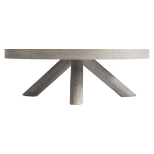 Bernhardt Bernhardt Harmon Cocktail Table In Textured Gris Finish — 48" Round Pine Veneer Top, Three-Leg Stability 555015