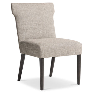 Bernhardt Bernhardt Geneve Sculptural Upholstered Side Chair with Wire-brushed Oak Legs 392541