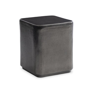 Bernhardt Bernhardt Juri Square Accent Table In Graphite Cast Aluminum — Modern Sculptural Occasional Table, Durable 347417