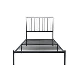 Homelegance By Top-Line Dante Metal Platform Bed with Curved Metal Headboard Black Metal