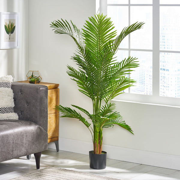 English Elm 150cm Artificial Palm Tree Realistic Tropical Foliage Accent for Living Rooms and Entryways 70524.00