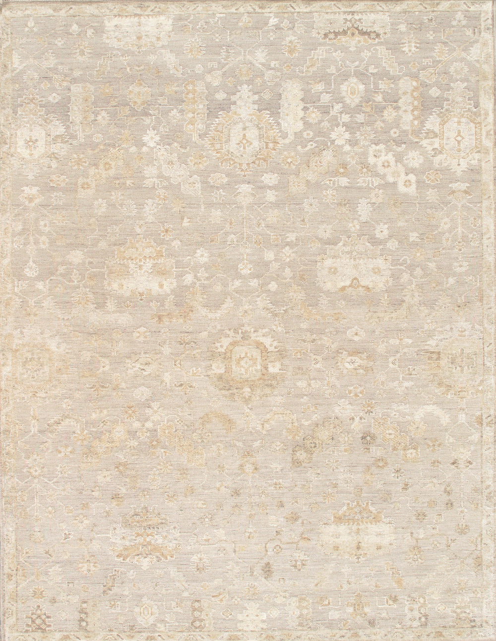 Pasargad Pasargad Home Oushak Hand-Knotted Wool Rug Traditional Floral For Large Living Rooms PADR-03 9X12