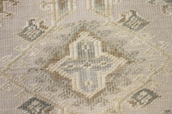 Pasargad Pasargad hand-knotted Oushak wool area rug in muted beige and green tones for timeless luxury and comfort 12' 1'' X 14' 9'' DOU-12 12x15