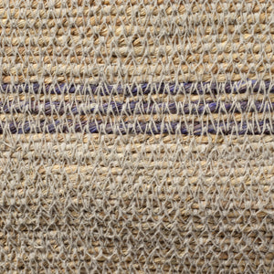 Jamie Young Co. Trophy Seagrass Basket With Blue Accents — Handwoven Coastal Texture For Stylish Storage & Decor 15.5"H x 12"W x 12"D 10TROP-BANA