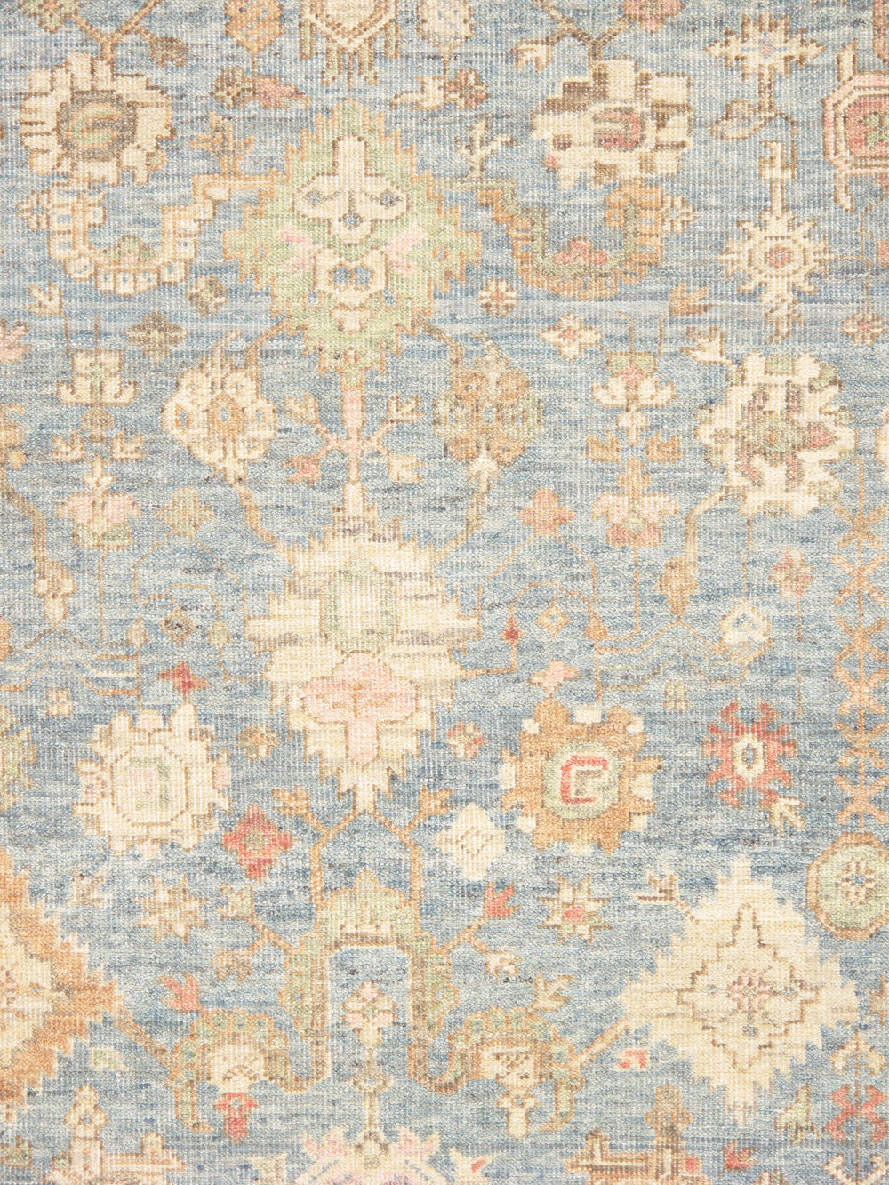 Pasargad Pasargad Home Oushak Hand-Knotted Wool Rug Floral Traditional Living Room Accent PASP-66 9X12