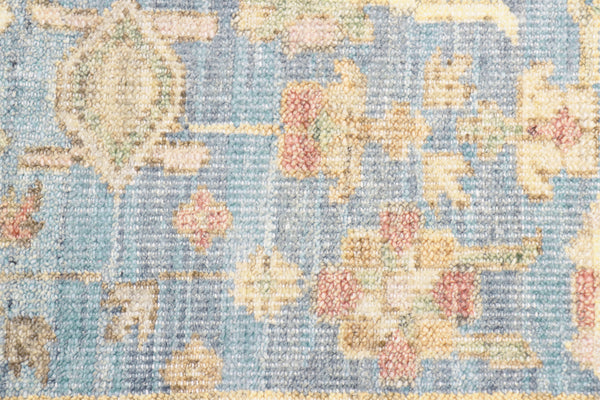 Pasargad Pasargad Home Oushak Hand-Knotted Wool Rug Floral Traditional Living Room Accent PASP-66 9X12