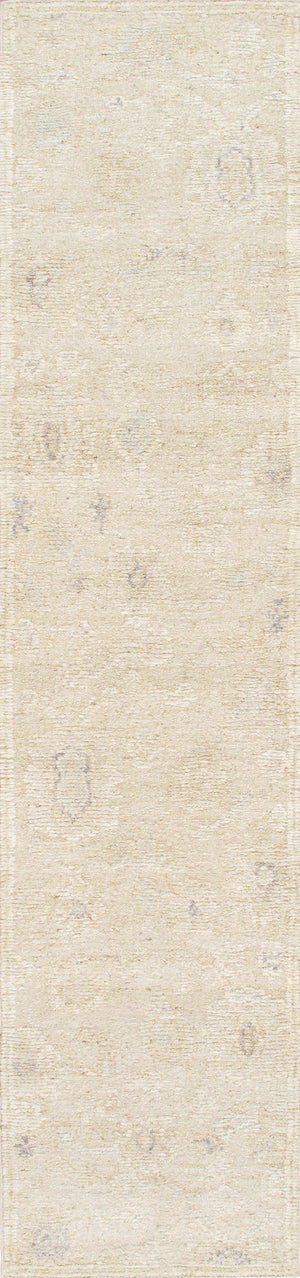 Pasargad Pasargad Home Oushak Hand-Knotted Wool Runner Rug With Geometric Motifs For Hallways PH-OS RNR 3X14