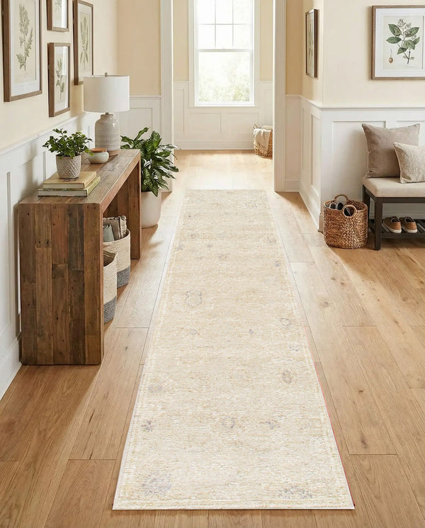 Pasargad Pasargad Home Oushak Hand-Knotted Wool Runner Rug With Geometric Motifs For Hallways PH-OS RNR 3X14