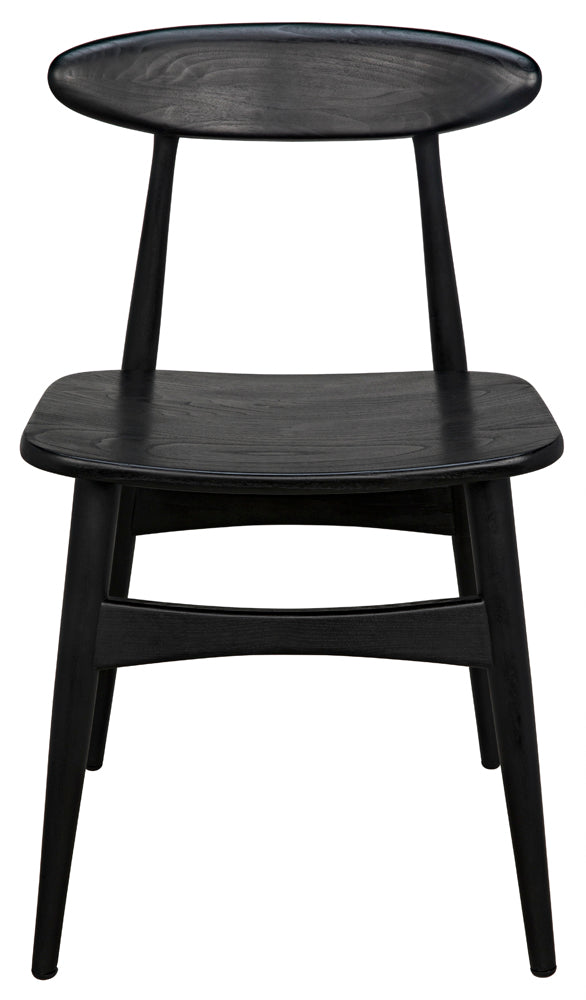 Surf Chair Solid Sungkai Wood Ergonomic Dining Seat with Curved Matte Modern Profile
