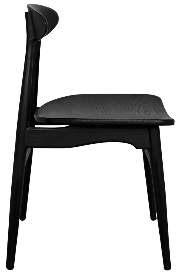 Surf Chair Solid Sungkai Wood Ergonomic Dining Seat with Curved Matte Modern Profile