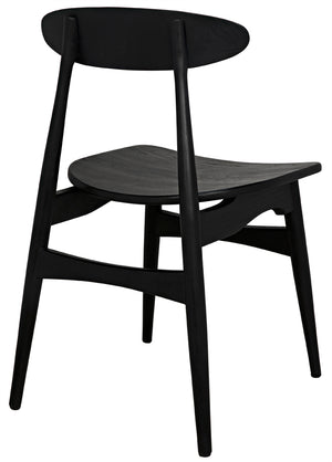 Surf Chair Solid Sungkai Wood Ergonomic Dining Seat with Curved Matte Modern Profile