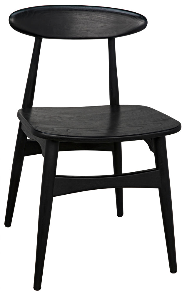 Surf Chair Solid Sungkai Wood Ergonomic Dining Seat with Curved Matte Modern Profile