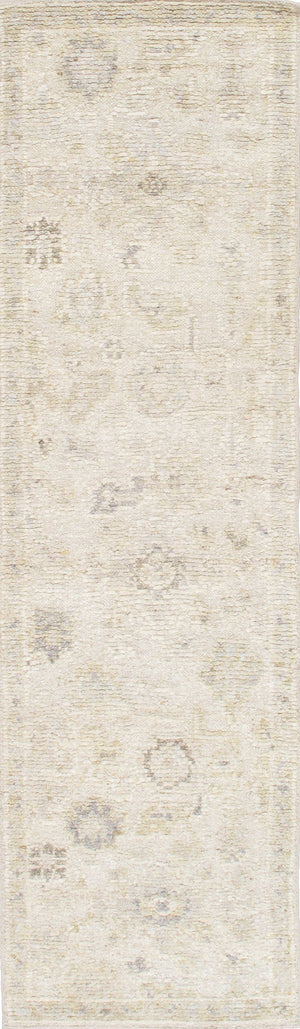 Pasargad Pasargad Home Oushak Wool Hand-Knotted Hallway Runner With Geometric Motifs PLEE-02 RNR 3X10