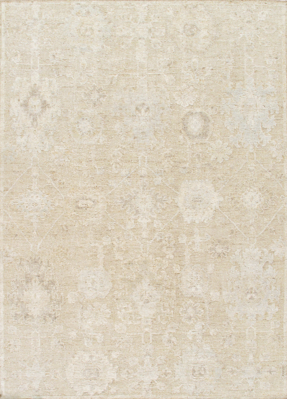 Pasargad Pasargad Home Oushak Hand-Knotted Wool Rug Floral Traditional Style For Living Room 9'10'' X 13'10'' PLO-07 10X14