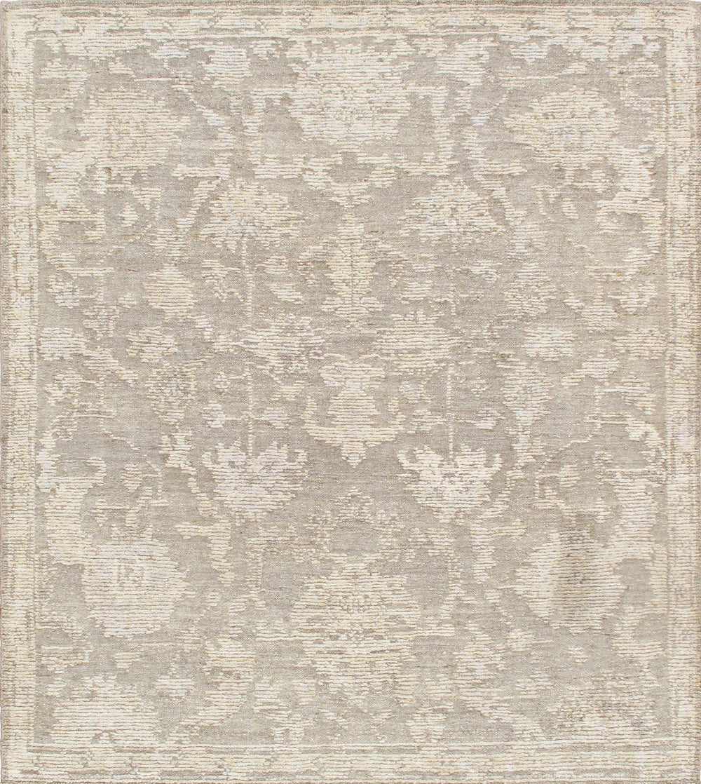 Pasargad Pasargad Home Oushak Wool Hand-Knotted Rug With Floral Motifs For Living Spaces PLO-09 9x10