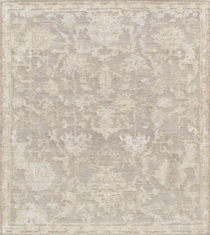 Pasargad Pasargad Home Oushak Wool Hand-Knotted Rug With Floral Motifs For Living Spaces PLO-09 9x10