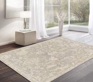 Pasargad Pasargad Home Oushak Wool Hand-Knotted Rug With Floral Motifs For Living Spaces PLO-09 9x10