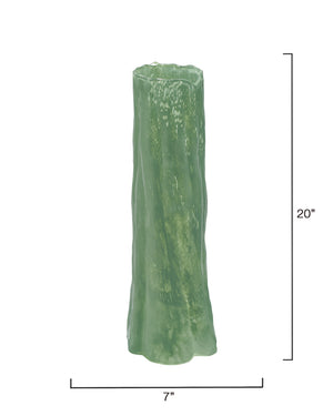 Jamie Young Co. Sequoia Hand-Blown Glass Vase In Rich Green — Tall Sculptural Accent For Long-Stem Florals & Decor 20"H x 7"W x 7"D 7SEQU-LGGR